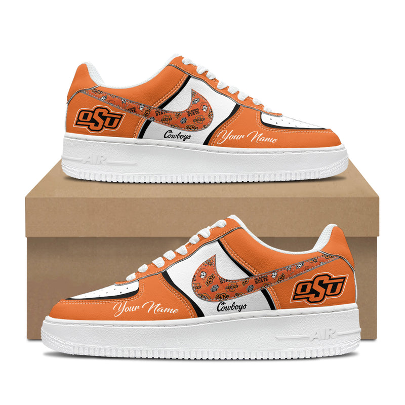 Oklahoma State Cowboys Go Pokes Big 12 Ncaa 2025 Personalized Air Force 1 Shoes