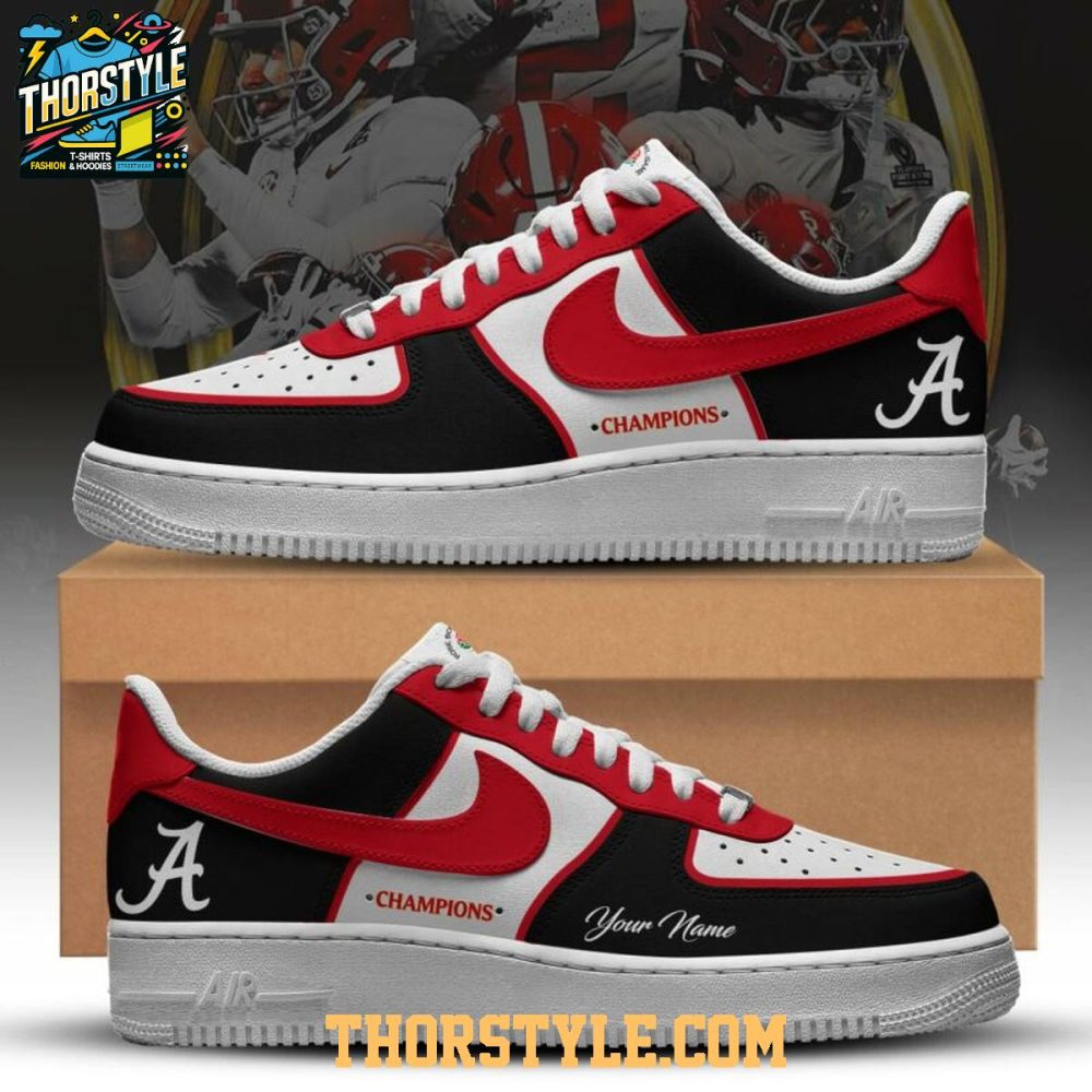 Alabama Crimson Tide Rose Bowl Champions 2026 Personalized Air Force 1 Shoes