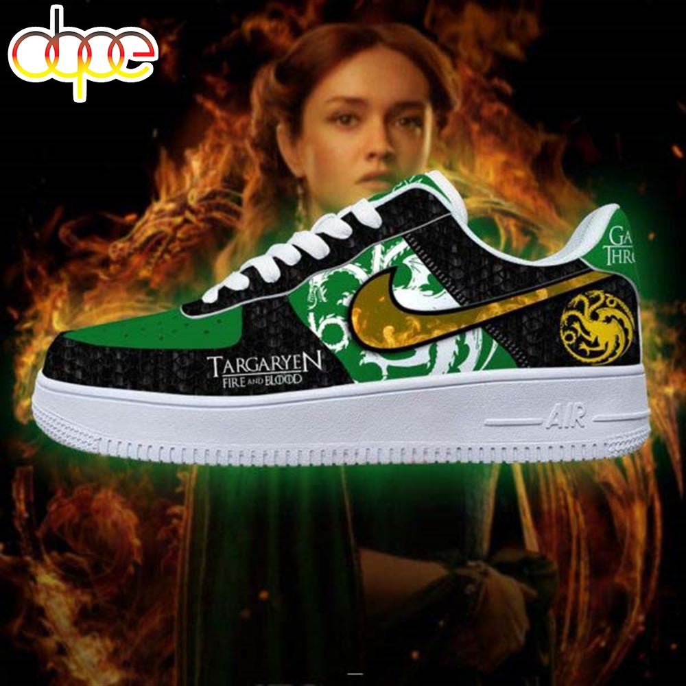 Game Of Thrones Targaryen Fire And Blood Green Air Force 1 Sneaker