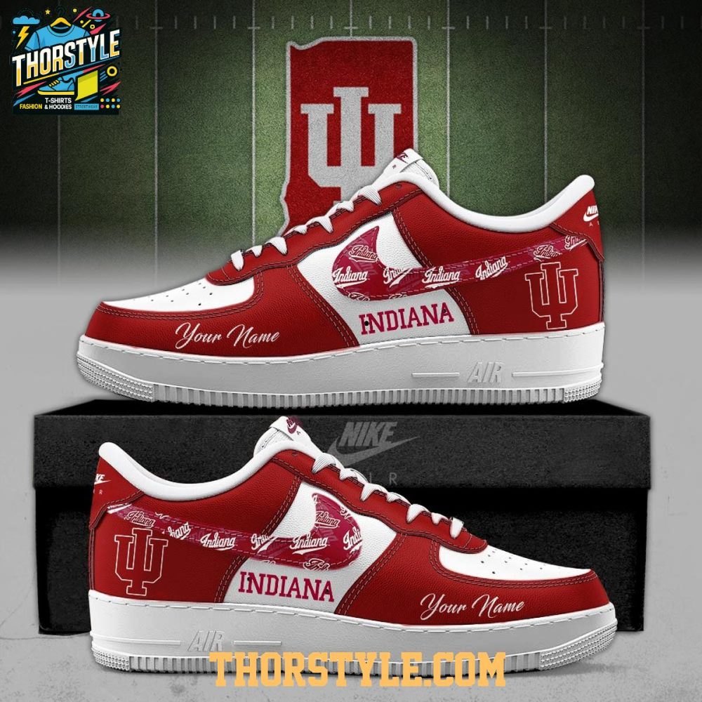 Indiana Hoosiers 2025 Never Daunted Personalized Air Force 1 Shoes