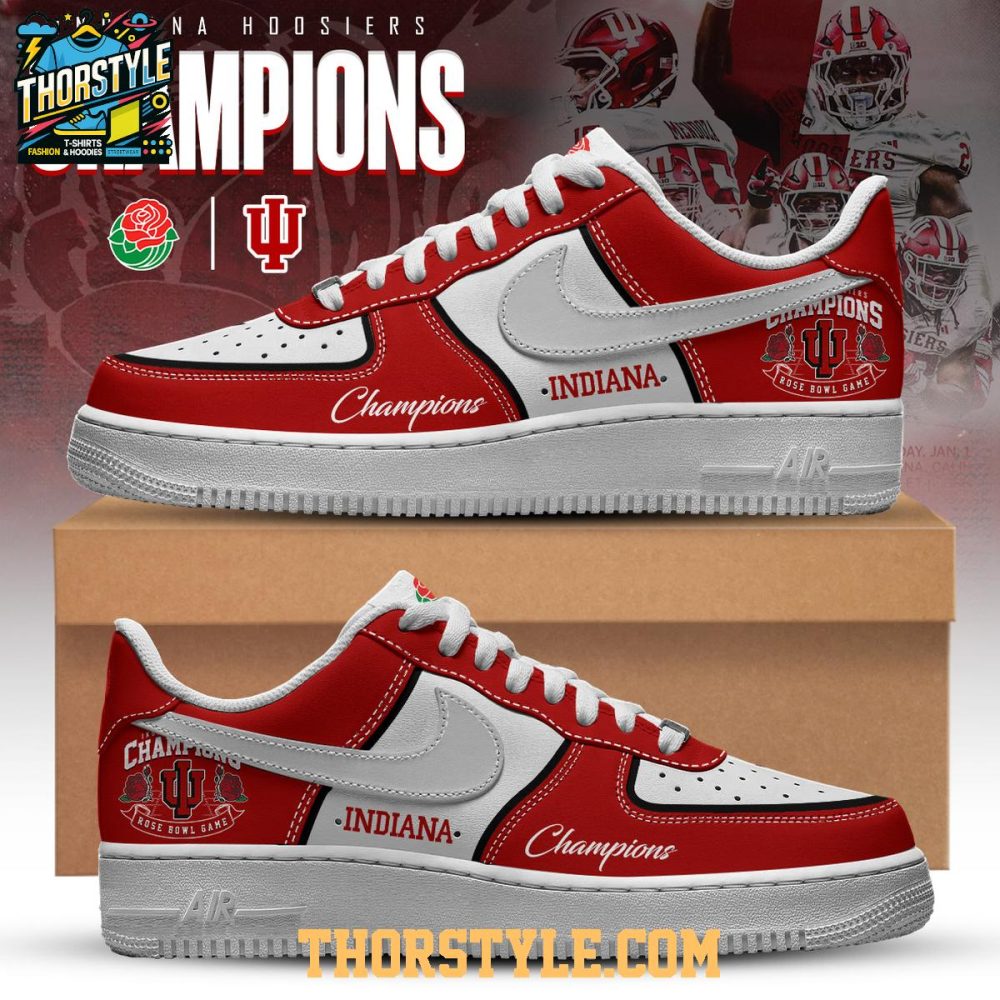 Indiana Hoosiers Rose Bowl Champions 2026 Personalized Air Force 1 Shoes