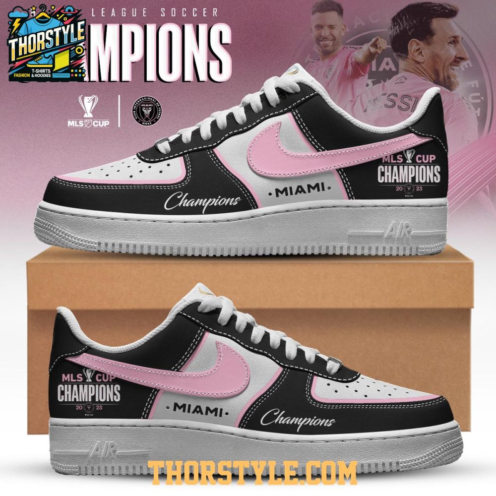 Inter Miami Mls Champions 2025 Personalized Air Force 1 Shoes