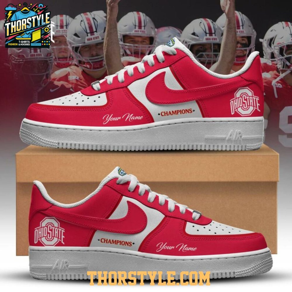 Ohio State Buckeyes Cotton Bowl Champions 2025-2026 Personalized Air Force 1 Shoes