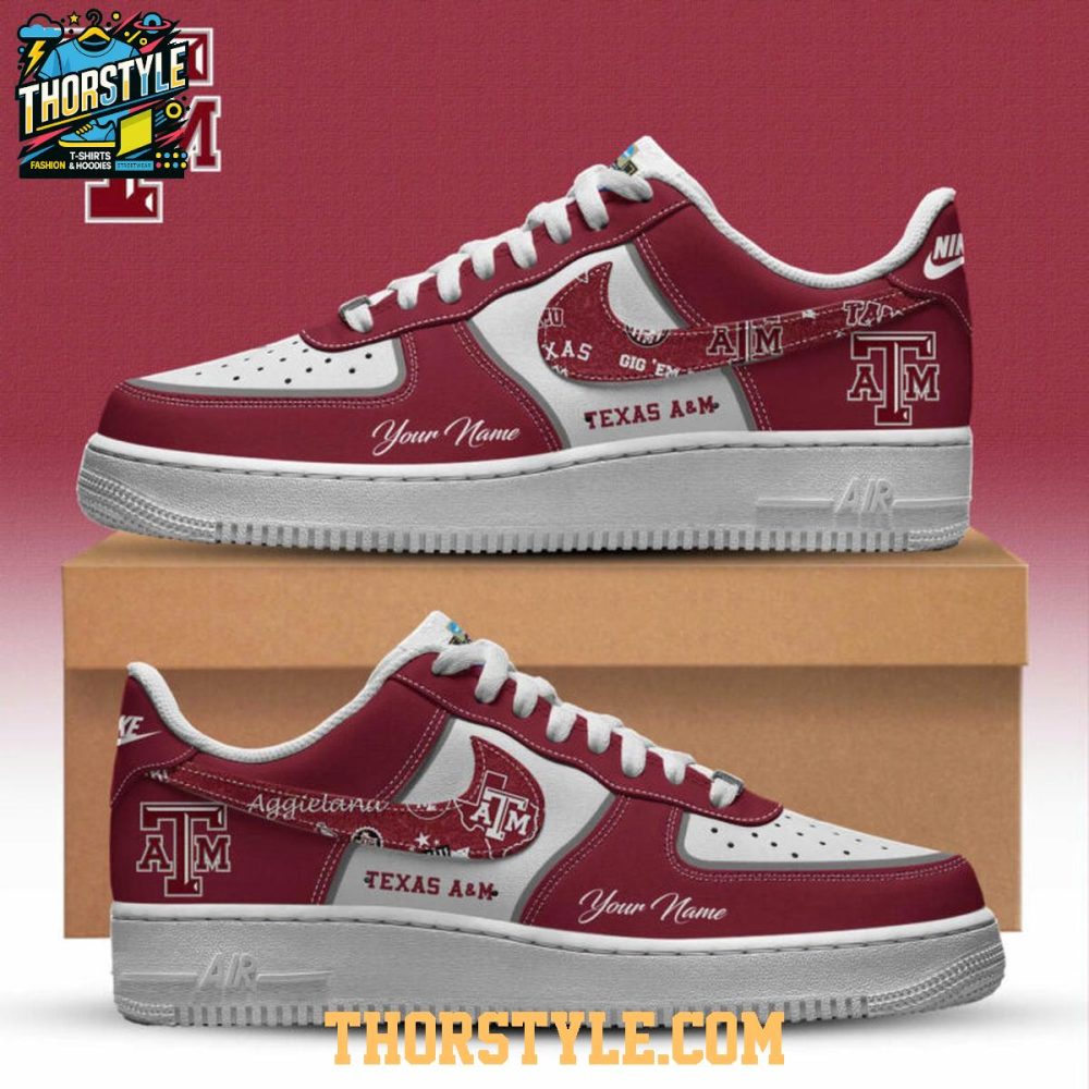 Texas A&amp;M Aggies Volleyball 2025 Personalized Air Force 1 Shoes