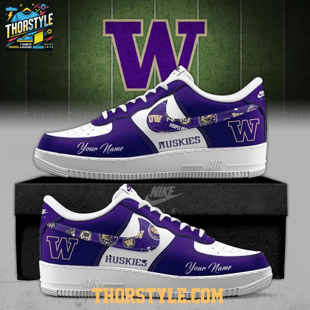 Washington Huskies 2025 Freedom Campus Personalized Air Force 1 Shoes