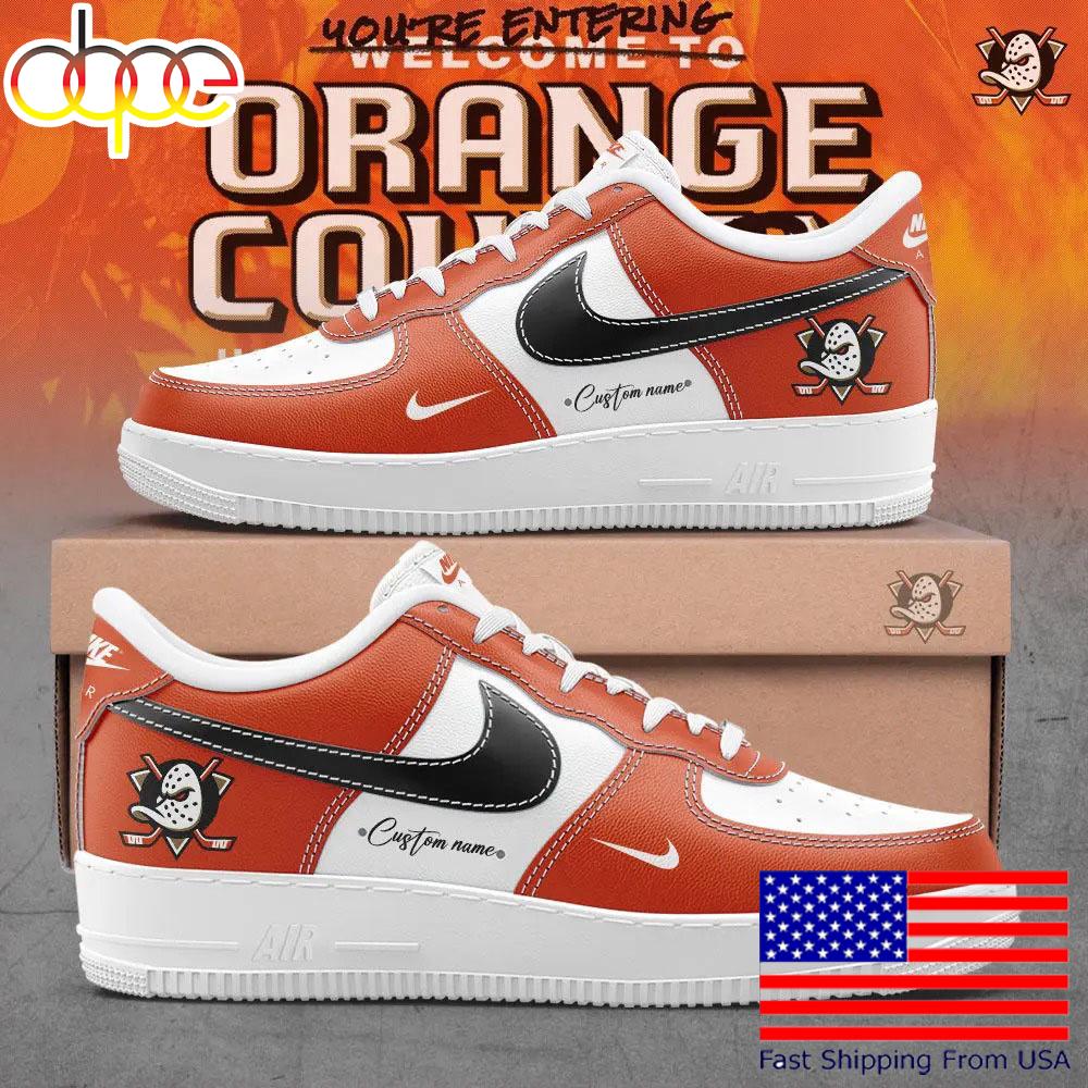 Anaheim Ducks You'Re Entering Nhl Custom Name Air Force 1 Shoes, Best Sneakers For Walking