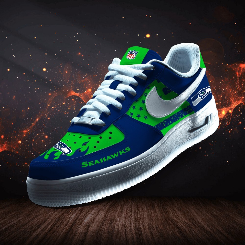 Seattle Seahawks Personalized Version 4 AF1 Shoes